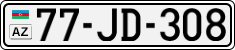 License plate of Azerbaijan, Cars