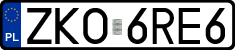 License plates of Poland, Regular car plates