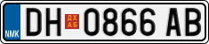 License plate of North Macedonia, Regular plates (2012)