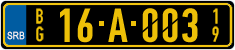 License plate of Serbia, Diplomatic
