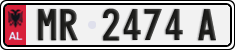 License plate of Albania, Cars (1993)