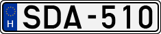 license plates of Hungary, Cars (1990)