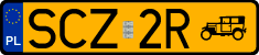 License plates of Poland, Oldtimers