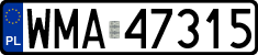 License plates of Poland, Regular car plates