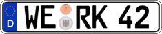 German license plate, Regular plates