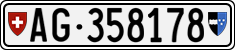 License plate of Switzerland, Cars