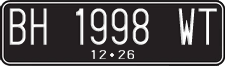 License plate of Indonesia, Regular plates
