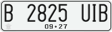 License plate of Indonesia, Regular plates