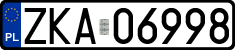 License plates of Poland, Regular car plates