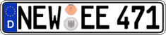 German license plate, Regular plates