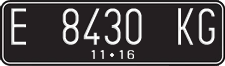 License plate of Indonesia, Regular plates