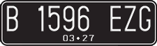 License plate of Indonesia, Regular plates