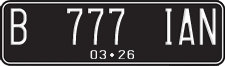 License plate of Indonesia, Regular plates