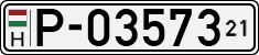 license plates of Hungary, Temporary (1990)