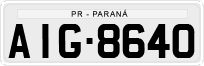 License plate of Brazil, Private owners (1990)