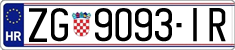 License plate of Croatia, Regular plates