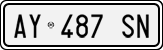 License plate of Italy, Cars (1994 year series)