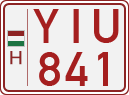 license plates of Hungary, Slow vehicles (red) (1990)