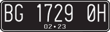 License plate of Indonesia, Regular plates