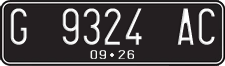 License plate of Indonesia, Regular plates