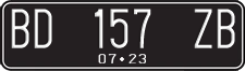 License plate of Indonesia, Regular plates