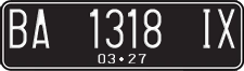 License plate of Indonesia, Regular plates