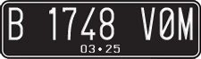 License plate of Indonesia, Regular plates