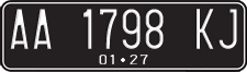 License plate of Indonesia, Regular plates