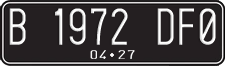 License plate of Indonesia, Regular plates