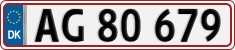 License plate of Denmark, Regular plates