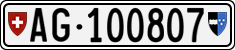 License plate of Switzerland, Cars