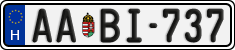 license plates of Hungary, Regular plates (2022)