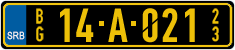 License plate of Serbia, Diplomatic