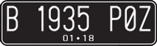 License plate of Indonesia, Regular plates
