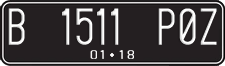 License plate of Indonesia, Regular plates