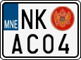 License plate of Montenegro, Mopeds