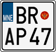 License plate of Montenegro, Motorcycles
