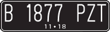 License plate of Indonesia, Regular plates