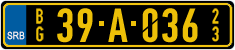 License plate of Serbia, Diplomatic