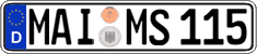 German license plate, Regular plates
