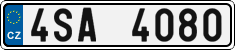 License plate of the Czech Republic, Cars (2001)