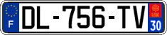 French license plate, SIV (ordinary)