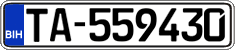 License plate of Bosnia and Herzegovina, Taxi