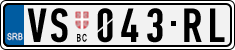 License plate of Serbia, Cars