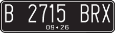 License plate of Indonesia, Regular plates