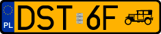 License plates of Poland, Oldtimers