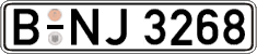 German license plate, Regular plates