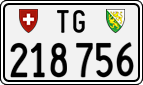 License plate of Switzerland, Cars