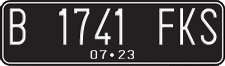 License plate of Indonesia, Regular plates
