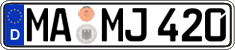 German license plate, Regular plates